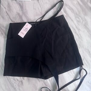 Lychee the label - strappy black shorts